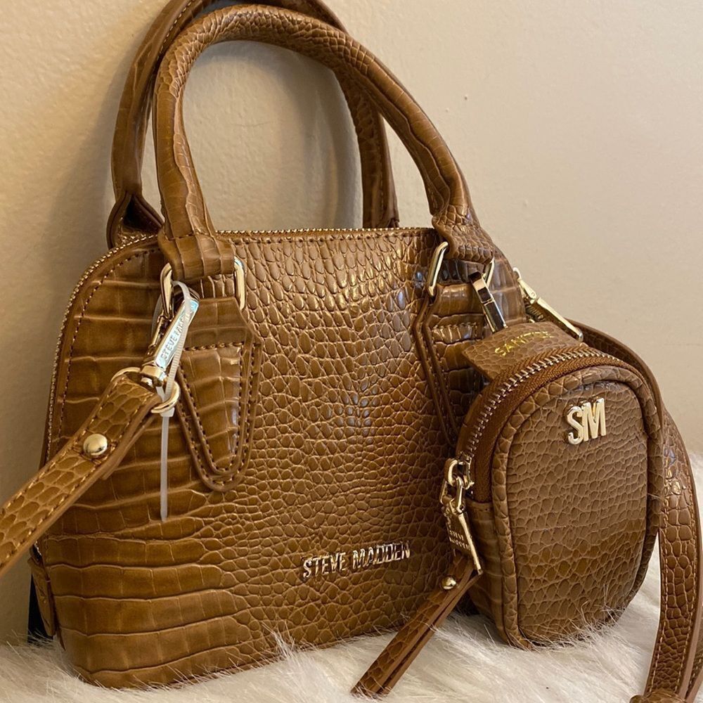 NWT Steve Madden (BHope) Satchel/Crossbody - Cognac - Picture 5 of 16